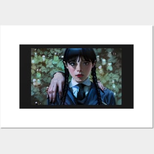 Wednesday Addams Portrait 5 Posters and Art